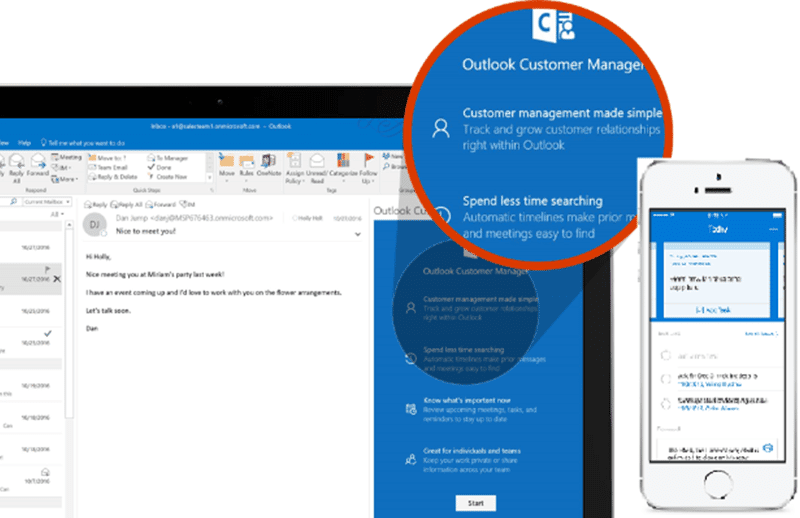 Outlook customer manager