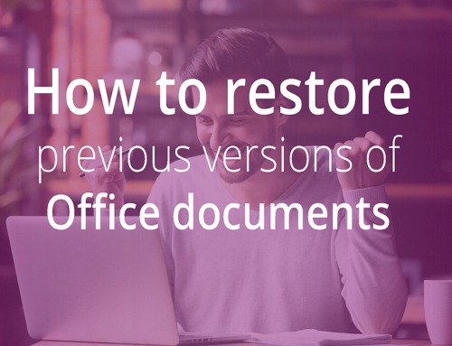 Restore previous versions of Office documents